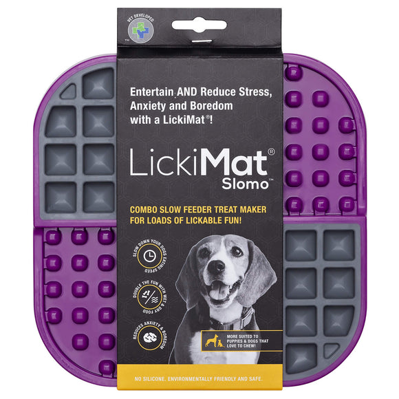 LickiMat Slomo Red Hard Licking Mat – Durable Slow-Feeding Enrichment Toy
