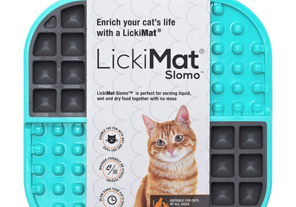 LickiMat Slomo Cat Licking Mat – Durable Hard Texture, Red, Promotes Slow Feeding