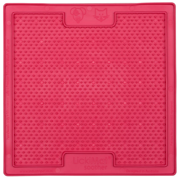 LickiMat Classic Soother Cat Licking Mat – Soft Textured Silicone, Purple, Calming Design