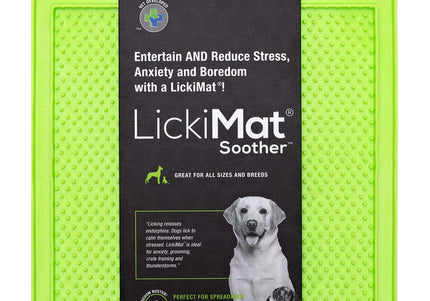 LickiMat Classic Soother Soft Licking Mat with Piping Pattern, Purple, Gentle Texture
