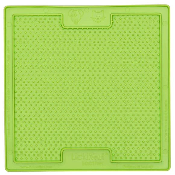 LickiMat Classic Soother Soft Licking Mat with Piping Pattern, Purple, Gentle Texture