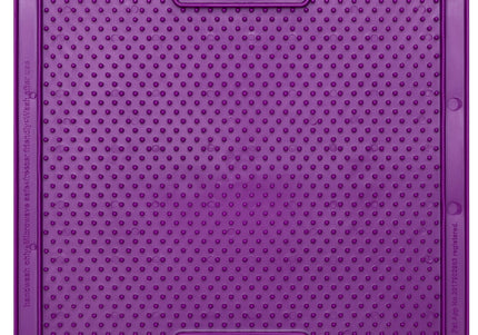 LickiMat Classic Soother Soft Licking Mat with Piping Pattern, Purple, Gentle Texture