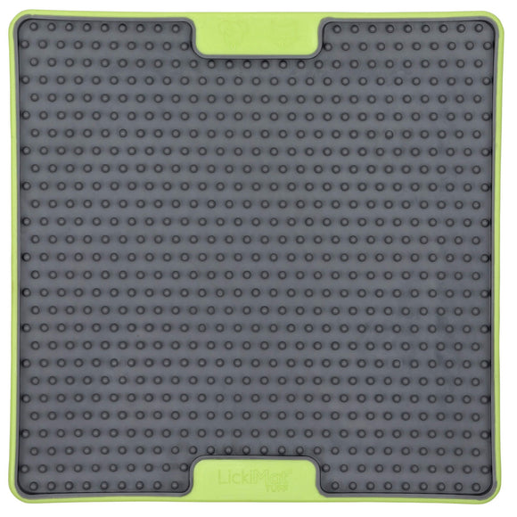 LickiMat Tuff Soother Dog Licking Mat – Hard Red Silicone with Timple Pattern, Durable Design