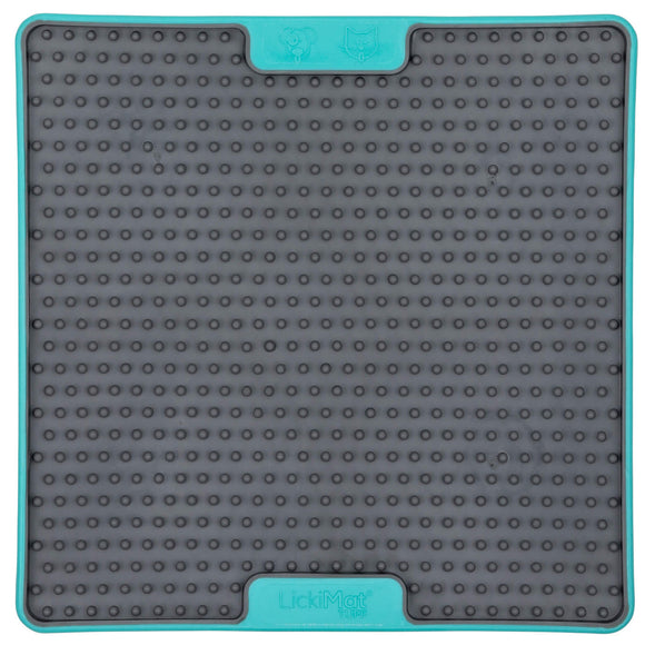LickiMat Tuff Soother Dog Licking Mat – Hard Red Silicone with Timple Pattern, Durable Design