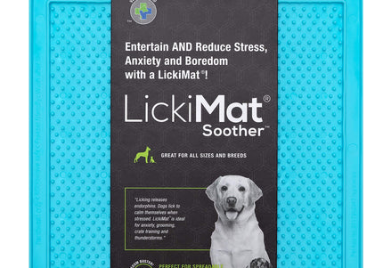 LickiMat Classic Soother Soft Licking Mat with Piping Pattern, Purple, Gentle Texture