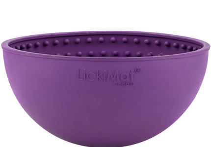 Lickimat Wobble Licking Bowl – Purple Textured Slow-Feed Design, Promotes Calm and Healthy Eating