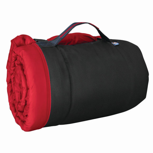 Kurgo Loft Wander Bed Red – Large Waterproof Travel Mat with Soft Quilted Surface