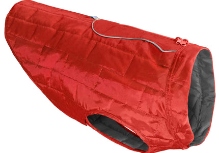 Kurgo Loft Reversible Waterproof Jacket – Red and Charcoal, Lightweight, Small Size