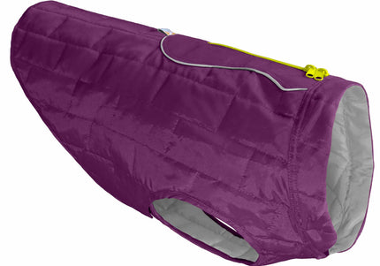 Kurgo Loft Reversible Waterproof Dog Jacket – Violet and Grey, Medium, Lightweight Design