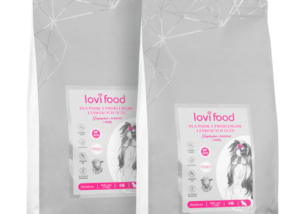 Lovi Lamb with Sweet Potatoes and Mint – Grain-Free Small Kibble, Supports Tear Stain Reduction, 2x 4kg