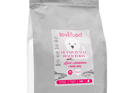 Lovi Food Puppy Salmon – Grain-Free White Breed Puppy Formula with Haddock and White Fish, 1.5kg