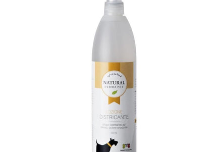 Dog detangling bi-phase spray with panthenol and millet extract