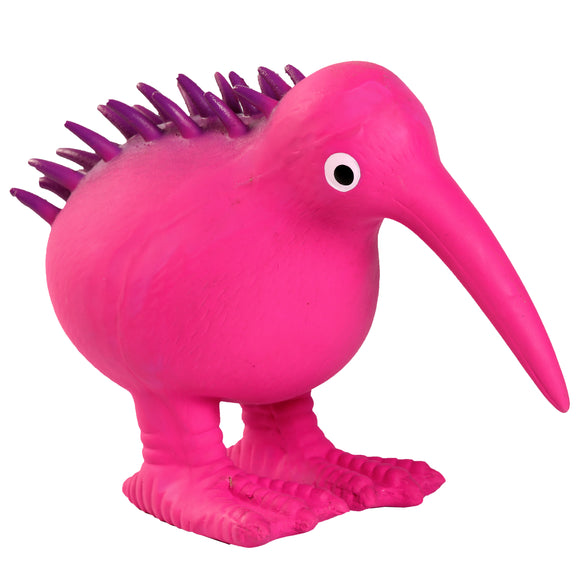 Kiwi Walker Whistle Figure Squeaky Toy – Large Pink Bird, Durable and Entertaining