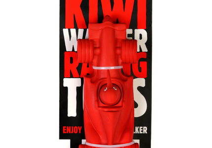 Kiwi Walker Racing Formula Squeaky Dog Toy – Red Racing Car, Durable Play Design
