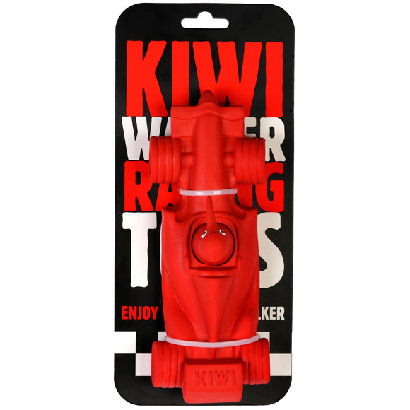 Kiwi Walker Racing Formula Squeaky Dog Toy – Red Racing Car, Durable Play Design