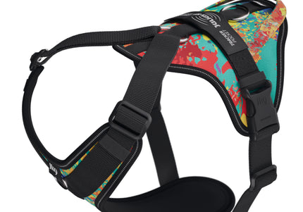Julius-K9 IDC Longwalk Light Harness Crazy – Lightweight Trekking Harness with GPS Locator Pocket, Size L
