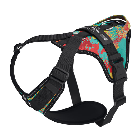 Julius-K9 IDC Longwalk Light Harness Crazy – Lightweight Trekking Harness with GPS Locator Pocket, Size L