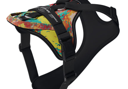 Julius-K9 IDC Longwalk Light Harness Crazy – Lightweight Trekking Harness with GPS Locator Pocket, Size L
