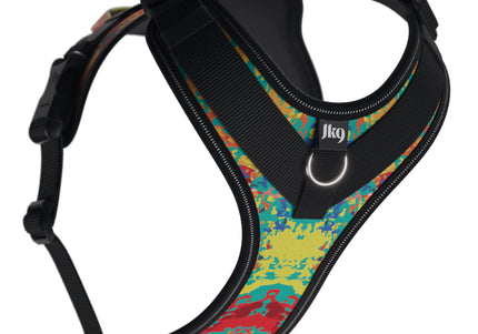Julius-K9 IDC Longwalk Light Harness Crazy – Lightweight Trekking Harness with GPS Locator Pocket, Size L