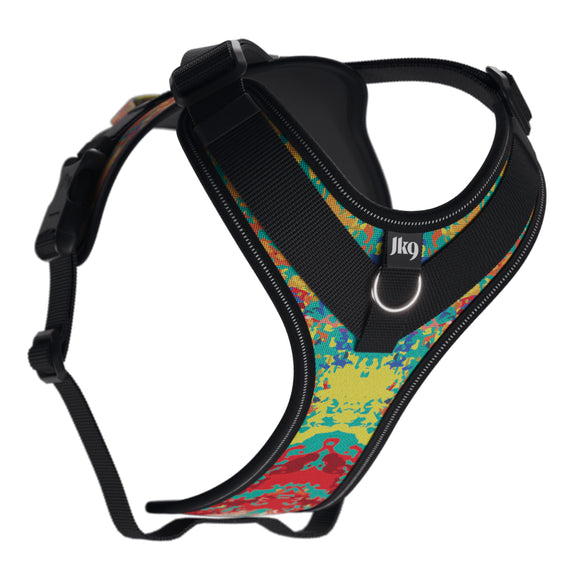 Julius-K9 IDC Longwalk Light Harness Crazy – Lightweight Trekking Harness with GPS Locator Pocket, Size L