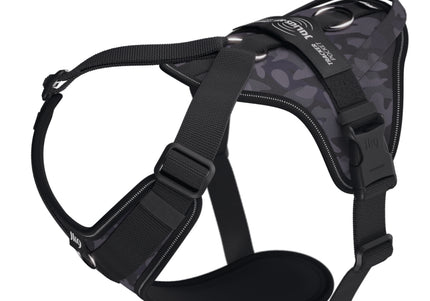 Julius-K9 IDC Longwalk Light Harness Night Camo – Lightweight Trekking Harness with GPS Pocket, Size M