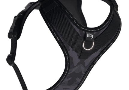 Julius-K9 IDC Longwalk Light Harness Night Camo – Lightweight Trekking Harness with GPS Pocket, Size M