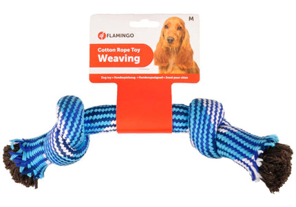 Flamingo Joe Rope 2 Knots – Extra Large Braided Cotton Dog Toy, Durable Design