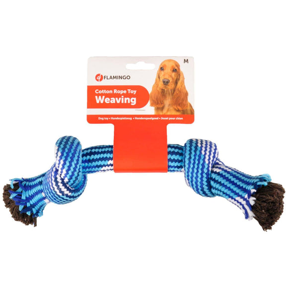 Flamingo Joe Rope 2 Knots – Extra Large Braided Cotton Dog Toy, Durable Design