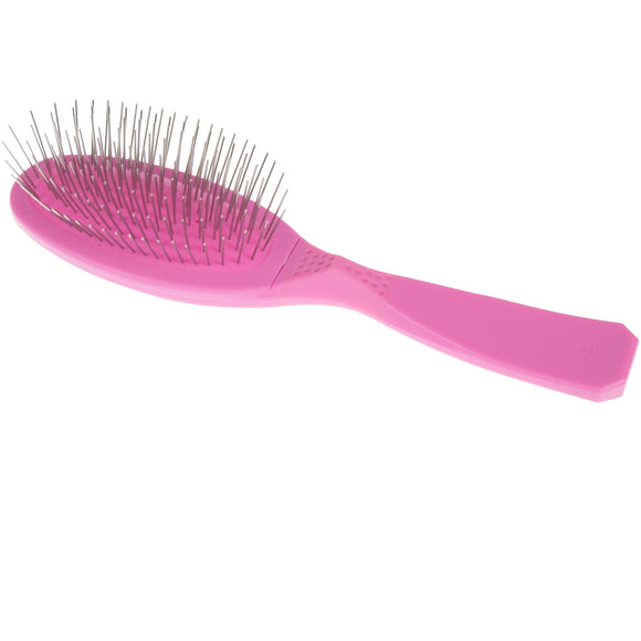 Madan Small Pin Brush – Ergonomic Handle, 22mm Medium-Soft Metal Pins, Sky Blue