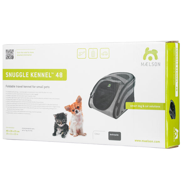 Maelson Snuggle Kennel 48x28x25cm – High-Quality Fabric Pet Carrier, Durable Beige Design