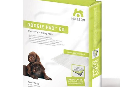Maelson Doggie Pad 60 Quick-Drying Absorbent Pads, 60x60cm, 10 Pack – Hygienic Training Solution