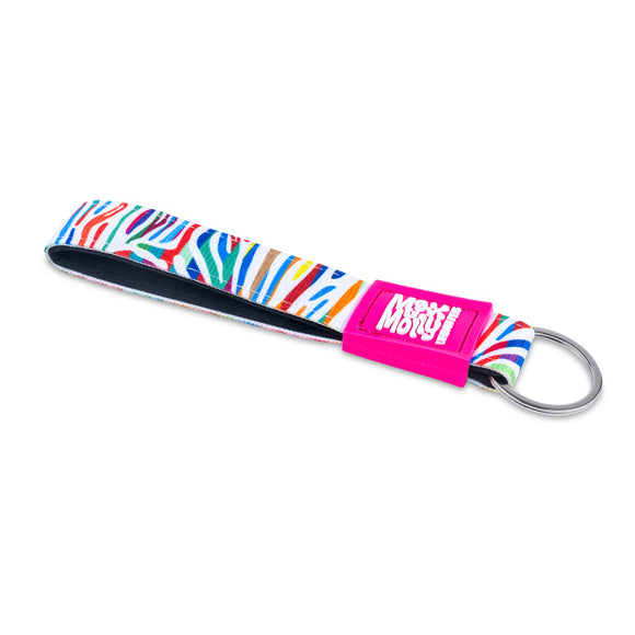 Max&Molly Magic Zebra Key Ring – Colorful Rainbow Patterned Pendant Accessory