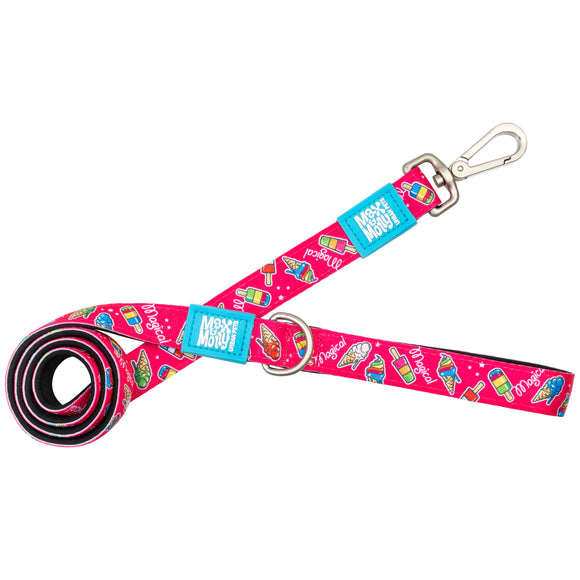 Max&Molly Magical Short Leash – Colorful Ice Cream Pattern, 120cm, Lightweight Design