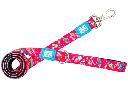 Max&Molly Magical Short Leash – Colorful Ice Cream Pattern, 120cm, Lightweight Design