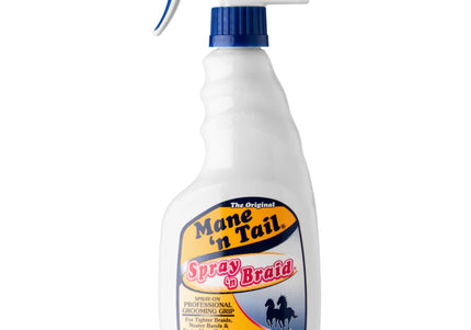Mane'n Tail Spray & Braid – Braiding Preparation, Smooth Finish Formula, 473ml