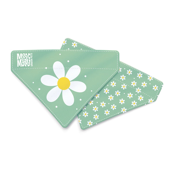 Max&Molly Reversible Bandana Margarite – Double-Sided Large Bandana with Daisy Print, Soft Fabric