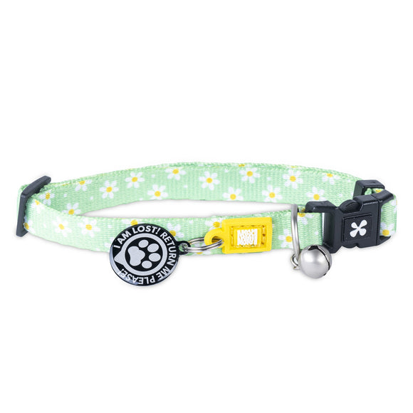 Max&Molly GOTCHA! Smart ID Cat Collar – Colorful Margarite Pattern with Smart Tag