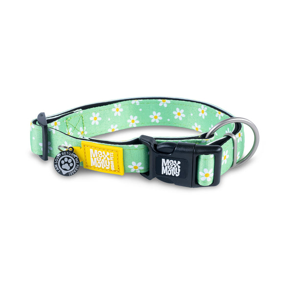 Max&Molly GOTCHA! Smart ID Collar Margarite – Medium, Durable Collar with Smart Tag and Floral Design