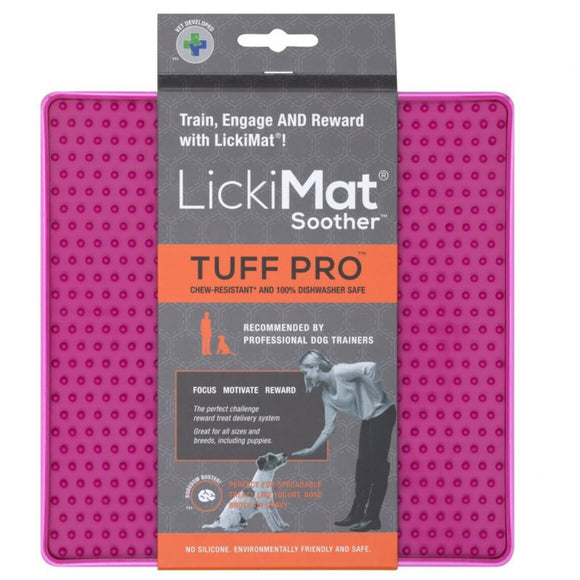 LickiMat Tuff Soother Pro Purple – Durable Hard Licking Mat, Textured Surface for Calming Pets