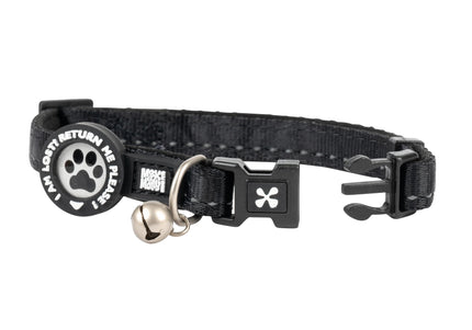 Max&Molly GOTCHA! Smart ID Matrix 2.0 Cat Collar – Adjustable Black Collar with QR ID Tag