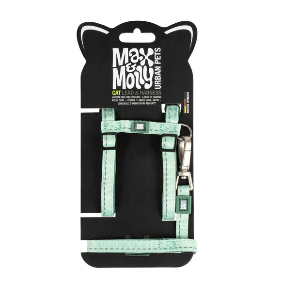 Max&Molly Matrix 2.0 Cat Harness and Lead Set – Neoprene Lined, Black, Comfortable Design