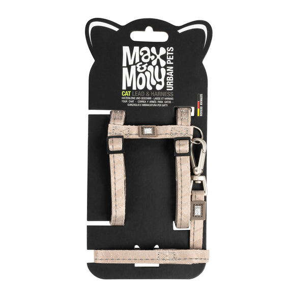 Max&Molly Matrix 2.0 Cat Harness and Lead Set – Neoprene Lined, Black, Comfortable Design