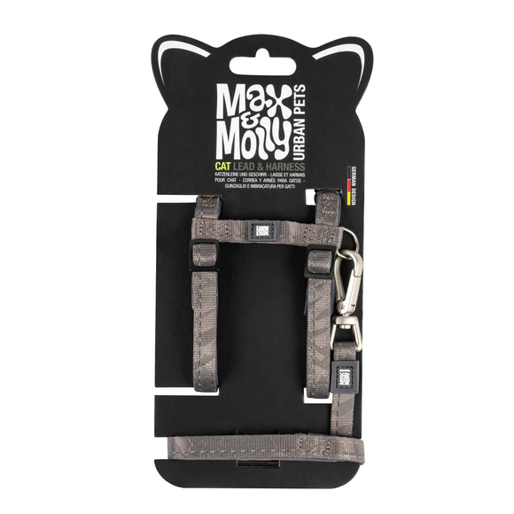 Max&Molly Matrix 2.0 Cat Harness and Lead Set – Neoprene Lined, Black, Comfortable Design
