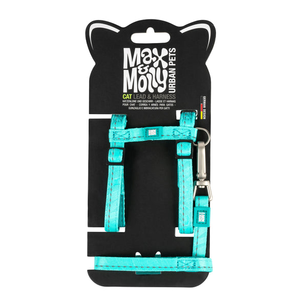 Max&Molly Matrix 2.0 Cat Harness and Lead Set – Neoprene Lined, Black, Comfortable Design