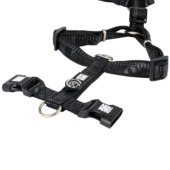Max&Molly Comfort Harness Matrix 2.0 Black – Soft Adjustable Dog Harness with QR ID, XS
