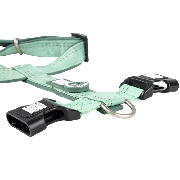 Max&Molly Matrix 2.0 Comfort Harness Jade – Soft Adjustable Dog Harness with QR ID, Mint Large