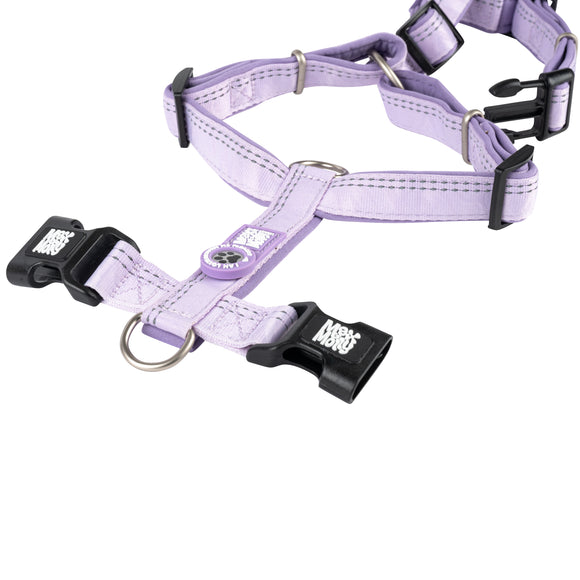 Max&Molly Comfort Harness Matrix 2.0 Lavender – Soft Adjustable Dog Harness with QR ID, Large, Purple