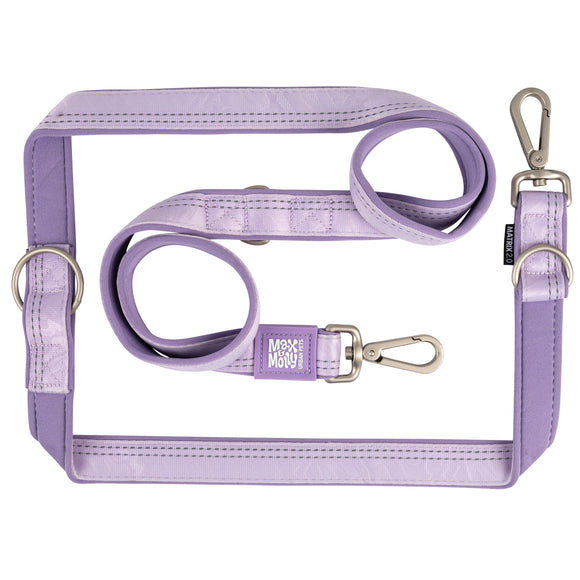 Max&Molly Matrix 2.0 Multi-Function Leash – Reflective, Detachable, Lavender, Large Size