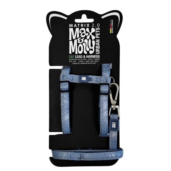 Max&Molly Matrix 2.0 Cat Harness and Lead Set – Neoprene Lined, Black, Comfortable Design