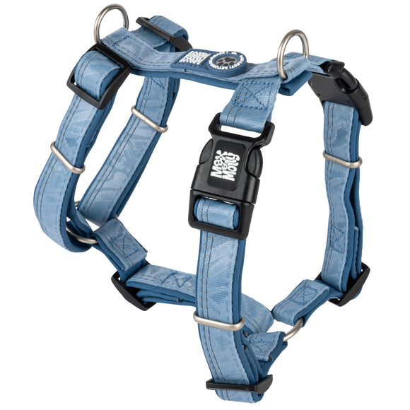 Max&Molly Matrix 2.0 Comfort Harness Ocean – Soft Adjustable Dog Harness with QR ID, Large, Blue